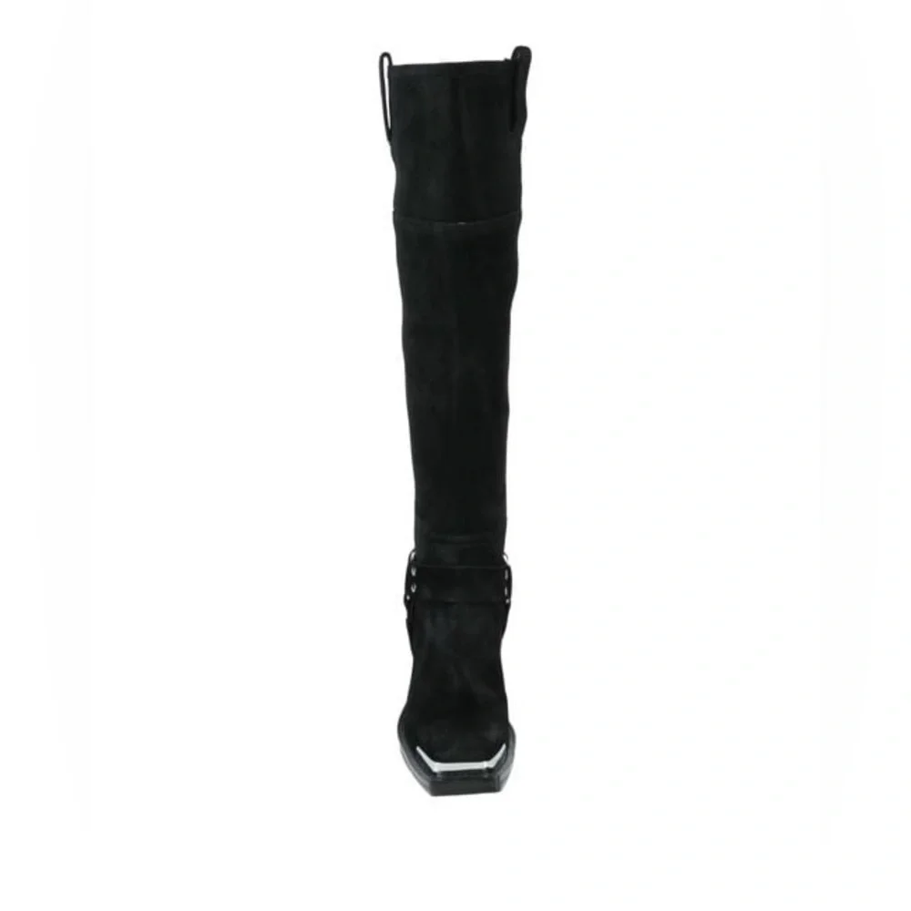 Jeffrey Campbell | Mazatlan Western Over The Knee Suede Boots In Black Size 5.5